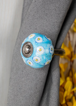 Curtain Tie Backs Hook Decorative Wall Hook- Yellow Dots (Set of Two)