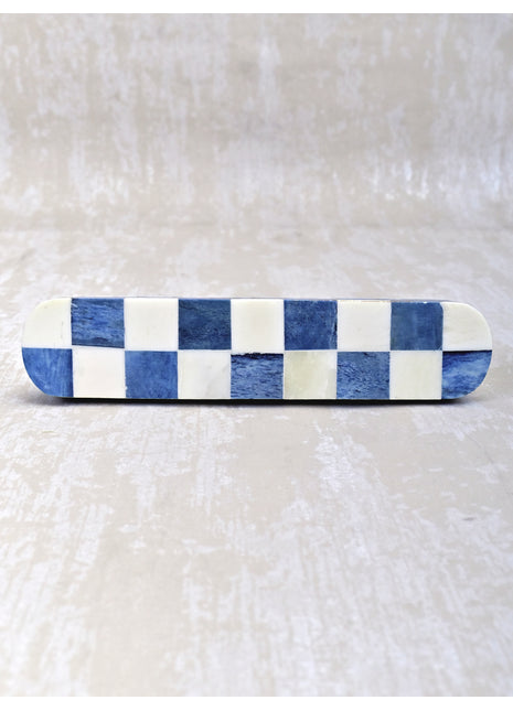 Natural Handmade Horn Bone Drawer Pull-Blue