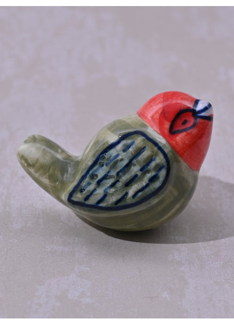 Multicolor Children Room Bird Ceramic Knob