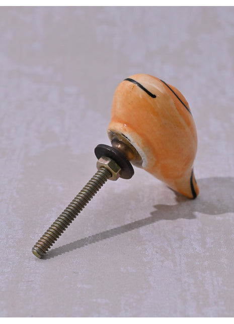 Elegant Yellow Fish Design Ceramic knob