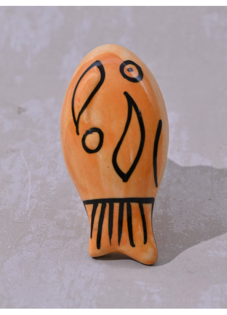 Elegant Yellow Fish Design Ceramic knob