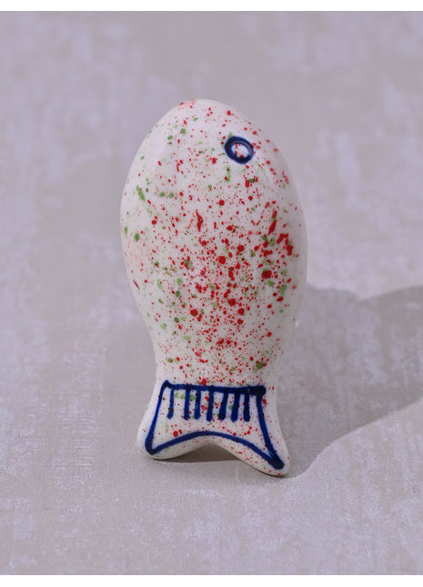 Children Colorful Spatter Ceramic Fish knob