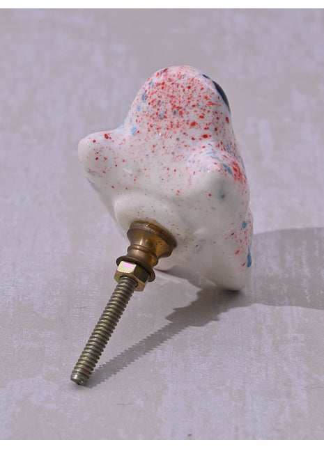 Kids Colorful Spatter Ceramic Frog knob
