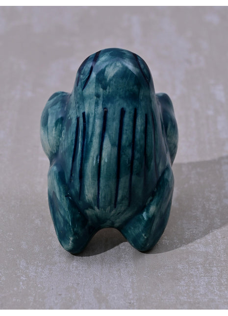 Dark Green Ceramic Frog Cabinet knob