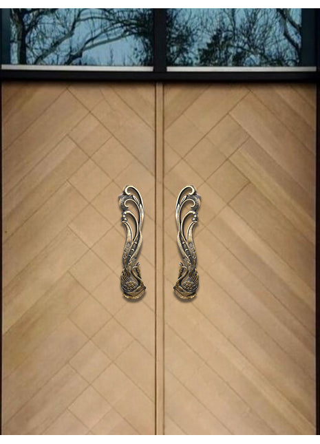 Brown Peacock Design Vintage Hardware for Cabinets & Doors Decorative Pulls