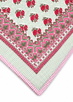 Handmade Floral Block Print Cotton Quilt – Reversible Lightweight Bedspread for All Seasons