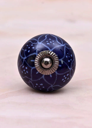 Blue Ceramic Door Knob