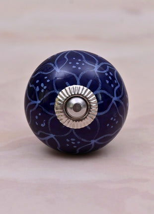 Blue Ceramic Door Knob
