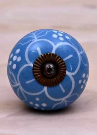 Turquoise Ceramic Door Knob