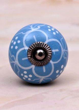 Turquoise Ceramic Door Knob