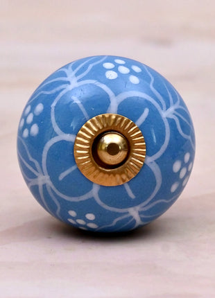 Turquoise Ceramic Door Knob