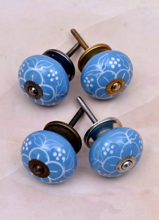 Turquoise Ceramic Door Knob