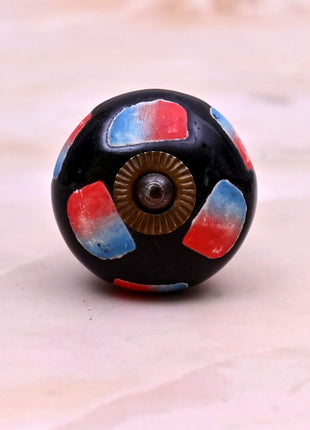 Black Base Ceramic Door Knob