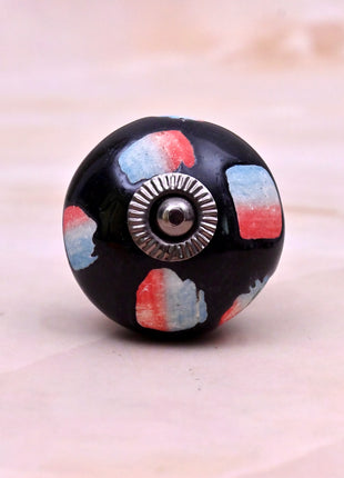 Black Base Ceramic Door Knob