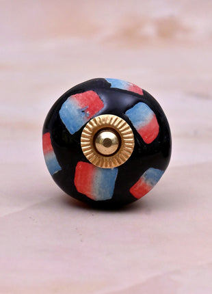 Black Base Ceramic Door Knob