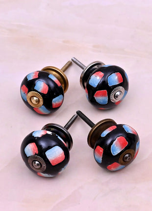 Black Base Ceramic Door Knob