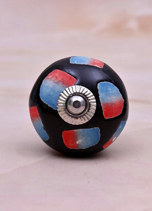 Black Base Ceramic Door Knob