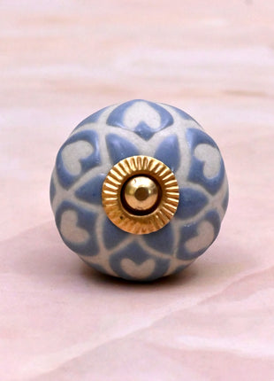 Light Blue Ceramic Door Knob