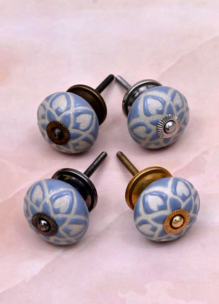 Light Blue Ceramic Door Knob