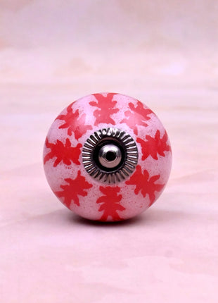 Red Design Ceramic Door Knob