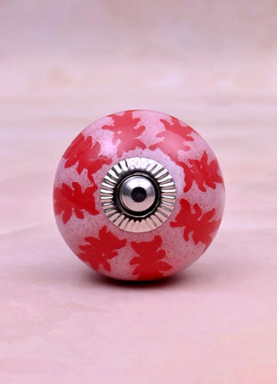 Red Design Ceramic Door Knob
