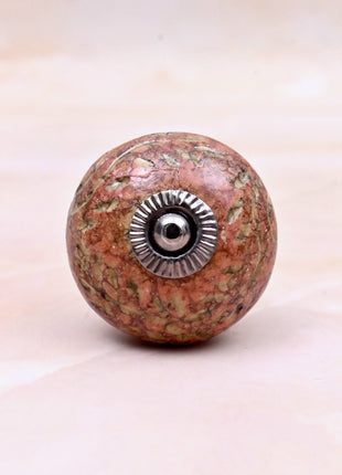 Dusty Rose Terracotta Speckled Ceramic Door Knob
