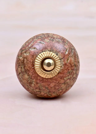 Dusty Rose Terracotta Speckled Ceramic Door Knob