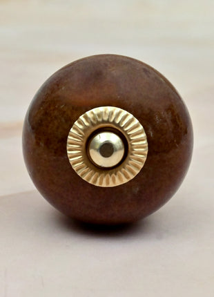 Brown Ceramic Door Knob