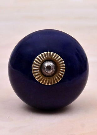 Dark Blue Ceramic Door Knob
