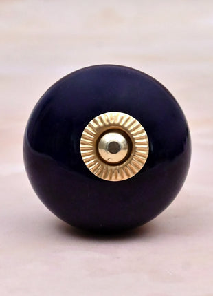 Dark Blue Ceramic Door Knob