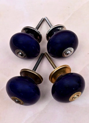 Dark Blue Ceramic Door Knob
