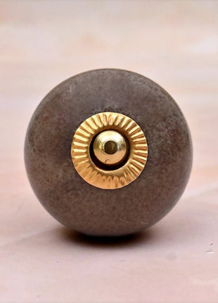 Dark Brown Rustic Ceramic Cabinet Knob
