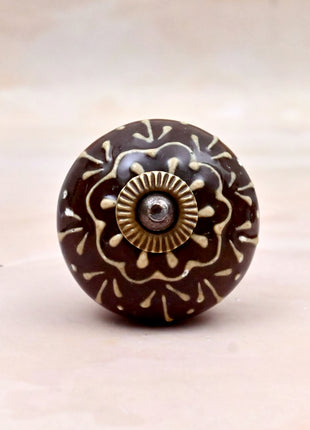 Brown Base Ceramic Door Knob