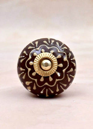 Brown Base Ceramic Door Knob