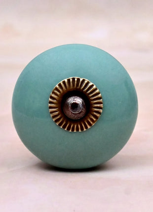 Teal Green Ceramic Door Knob