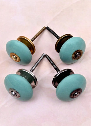 Teal Green Ceramic Door Knob
