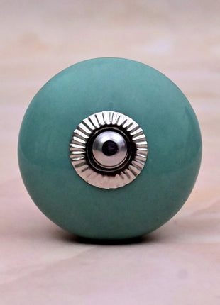 Teal Green Ceramic Door Knob