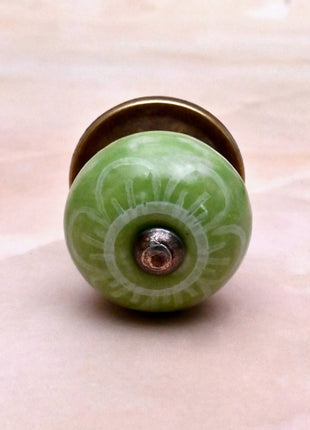Green Ceramic Door Knob