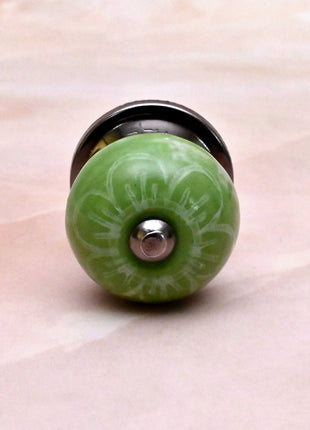 Green Ceramic Door Knob