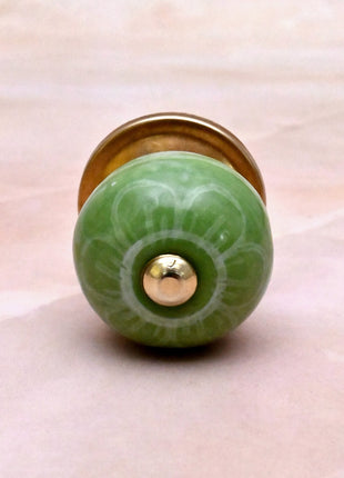 Green Ceramic Door Knob