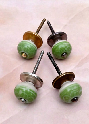 Green Ceramic Door Knob
