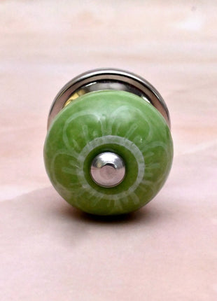Green Ceramic Door Knob
