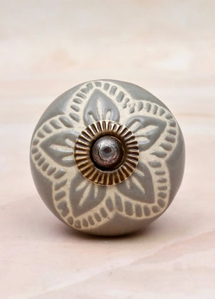 Gray Color Design Ceramic Door Knob