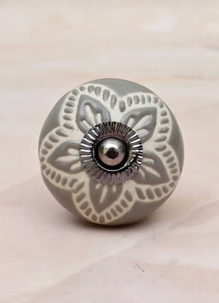 Gray Color Design Ceramic Door Knob