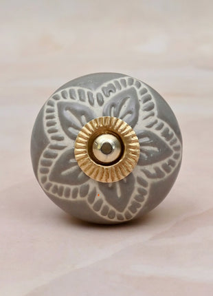 Gray Color Design Ceramic Door Knob