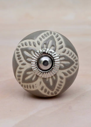 Gray Color Design Ceramic Door Knob