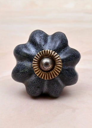 Rustic Grey Speckled Ceramic Door Knob