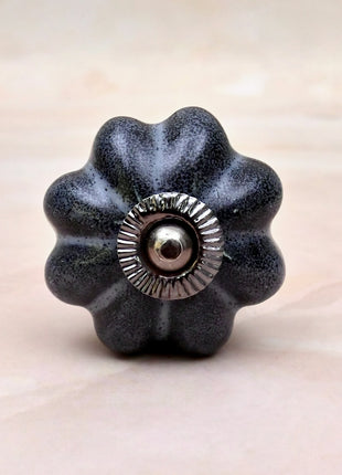 Rustic Grey Speckled Ceramic Door Knob