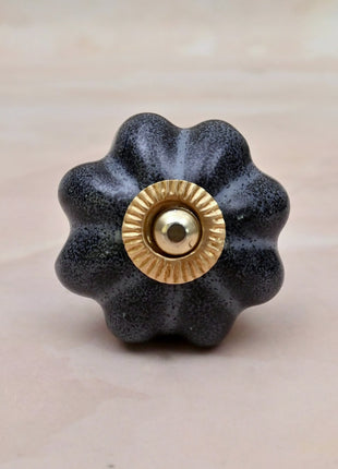 Rustic Grey Speckled Ceramic Door Knob