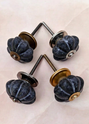 Rustic Grey Speckled Ceramic Door Knob
